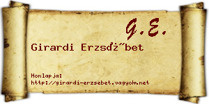 Girardi Erzsébet névjegykártya